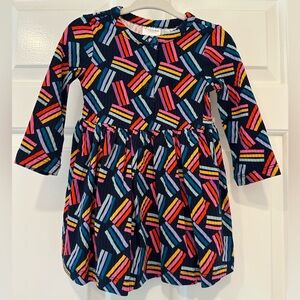 Hanna Andersson Rainbow 🌈 Geometric Kids Dress, 12-18m
